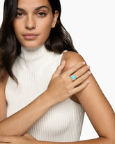 Albion® Ring in 18K Yellow Gold with Turquoise and Diamonds, 11mm